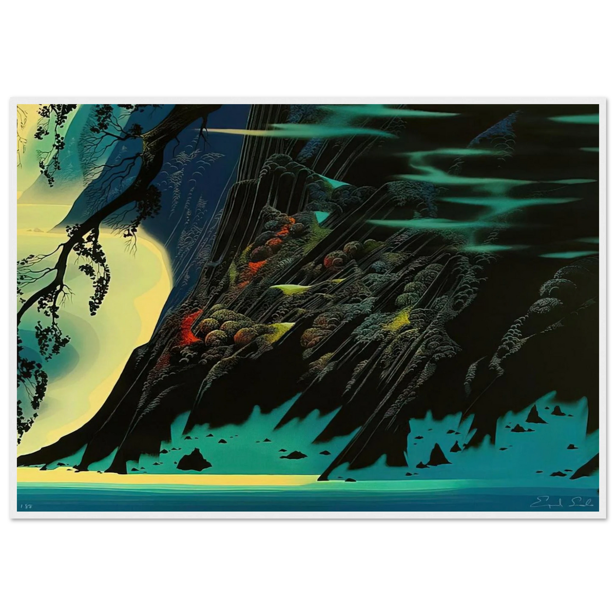 Coastal Magic Framed Poster | Eyvind Earle Framed Prints Wall Art | Eyvind Earle Prints