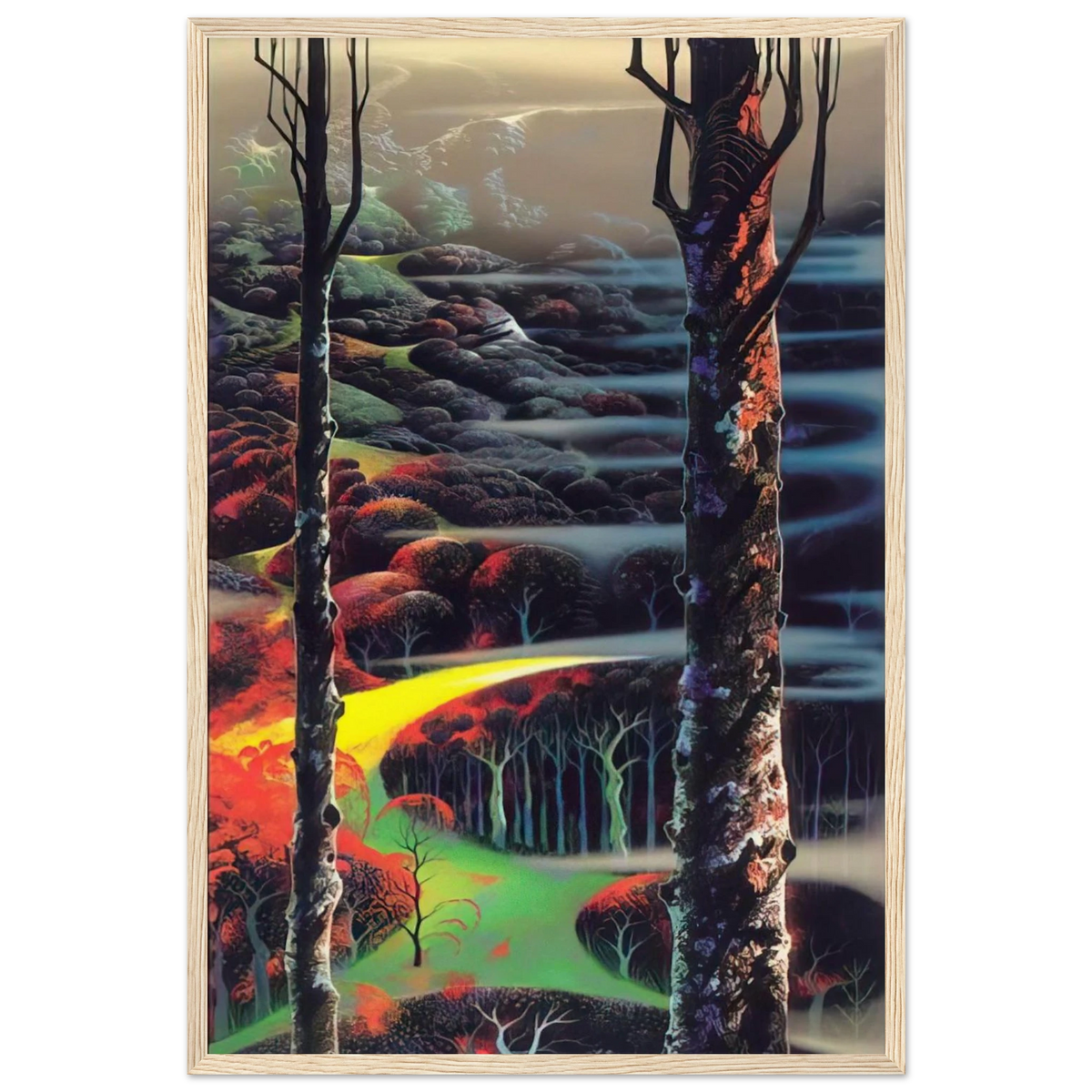 A Touch of Autumn Framed Poster | Eyvind Earle Framed Prints Wall Art | Eyvind Earle Prints