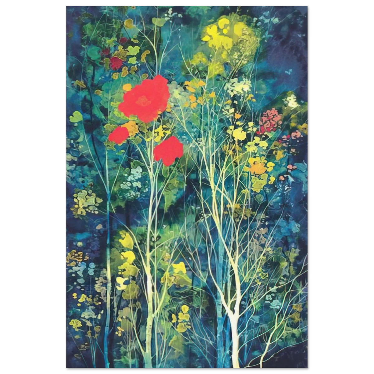 Poppies and Flowers Poster | Eyvind Earle Poster | Eyvind Earle Prints