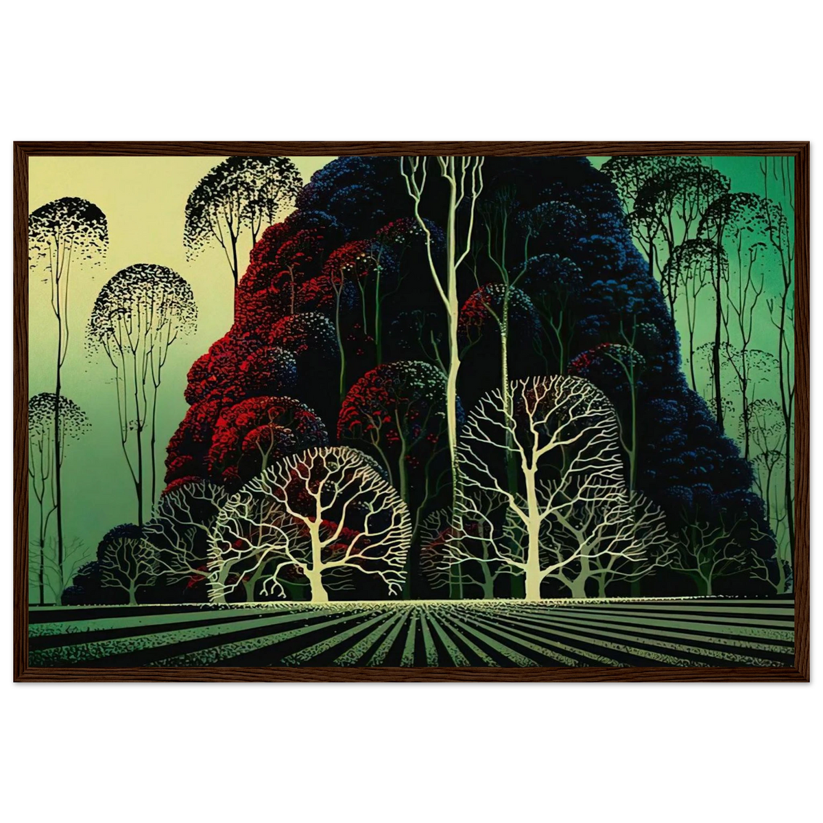 Eucalyptus Forest Framed Poster | Eyvind Earle Framed Prints Wall Art | Eyvind Earle Prints