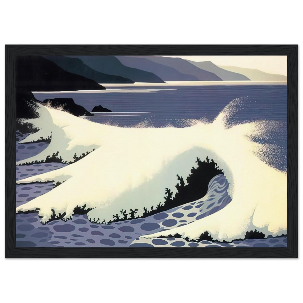 The White Wave Framed Poster | Eyvind Earle Framed Prints Wall Art | Eyvind Earle Prints