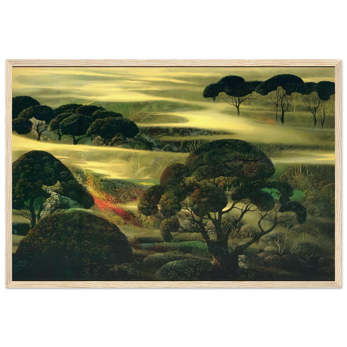 Forest in Fog Framed Poster | Eyvind Earle Framed Prints Wall Art | Eyvind Earle Prints