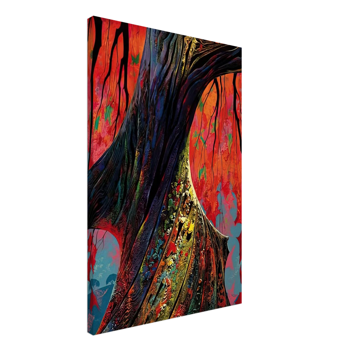 Fire red and gold Canvas | Eyvind Earle Canvas | Eyvind Earle Prints