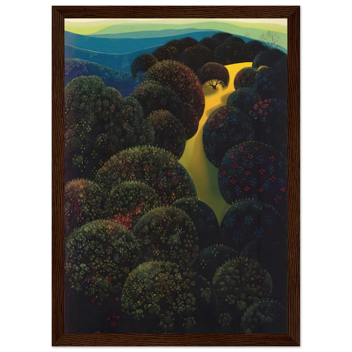 Hidden Pasture Framed Poster | Eyvind Earle Framed Prints Wall Art | Eyvind Earle Prints