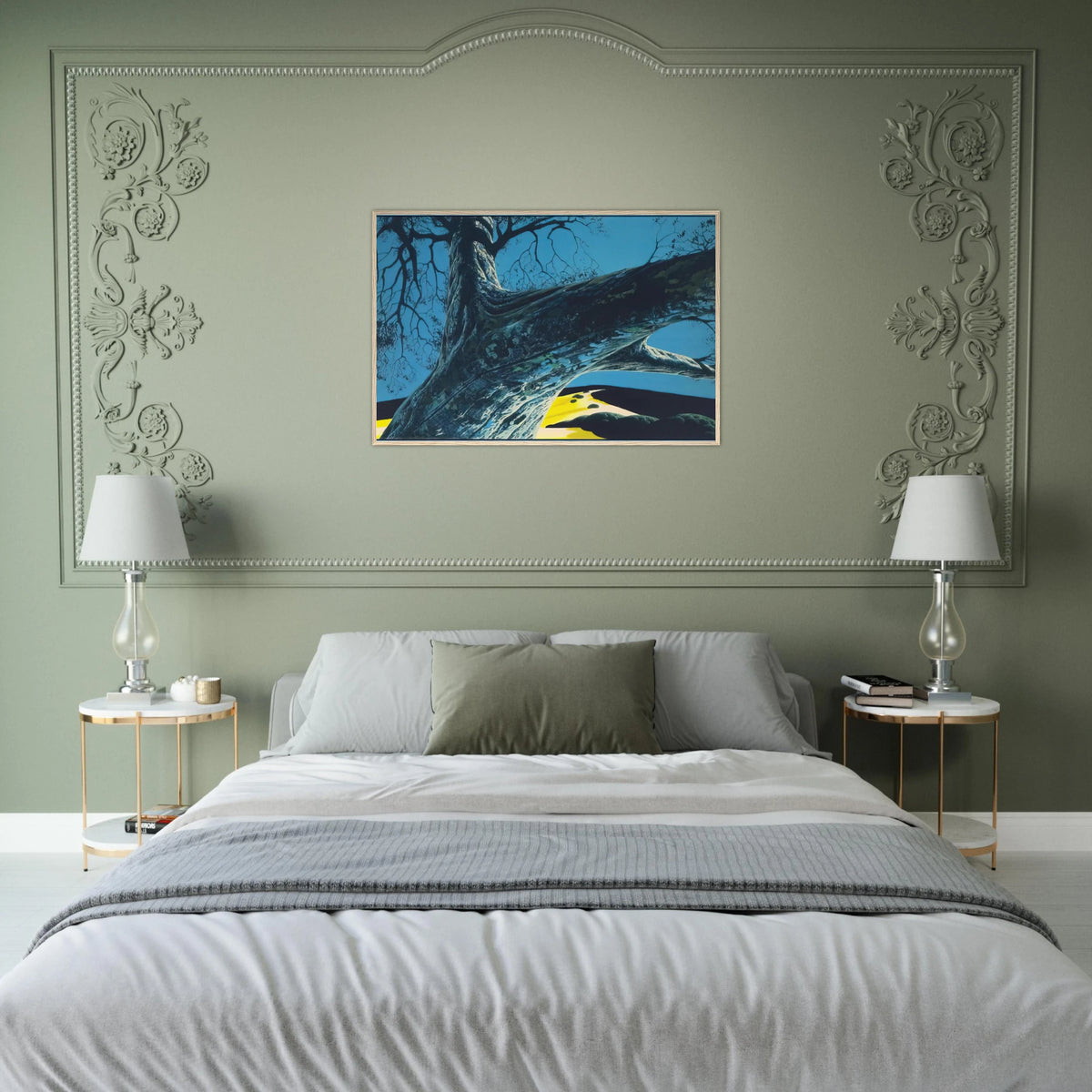 Distant Meadow Framed Poster | Eyvind Earle Framed Prints Wall Art | Eyvind Earle Prints