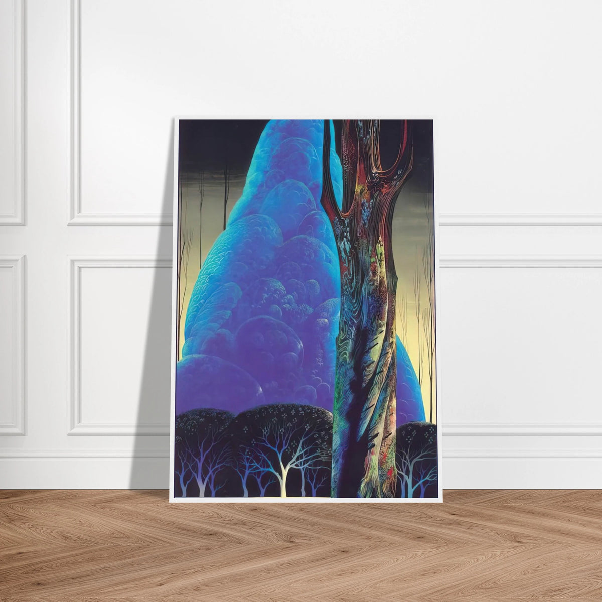 Blue Nocturne Framed Poster | Eyvind Earle Framed Prints Wall Art | Eyvind Earle Prints