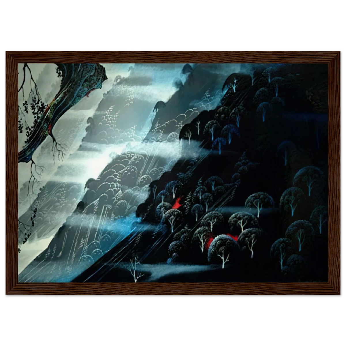 Coastline Fogl Framed Poster | Eyvind Earle Framed Prints Wall Art | Eyvind Earle Prints