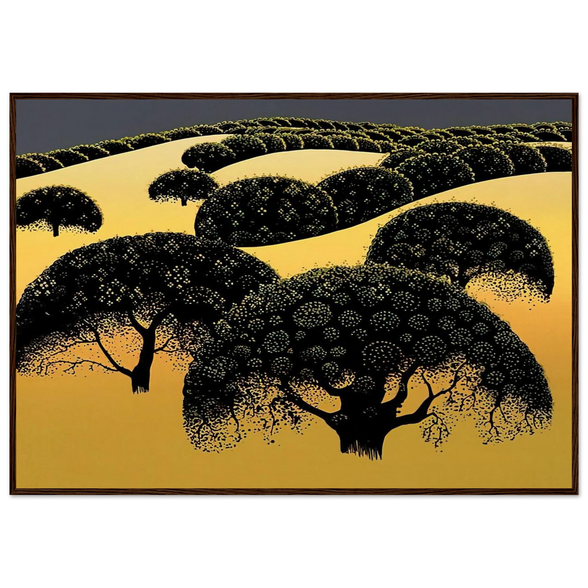 Santa Ynez Oaks Framed Poster | Eyvind Earle Framed Prints Wall Art | Eyvind Earle Prints