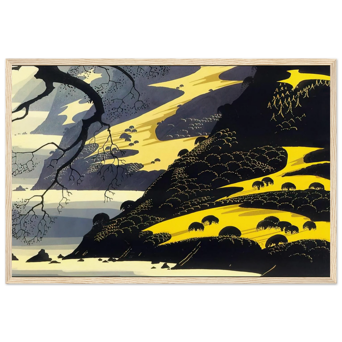 Coastal Fog Framed Poster | Eyvind Earle Framed Prints Wall Art | Eyvind Earle Prints