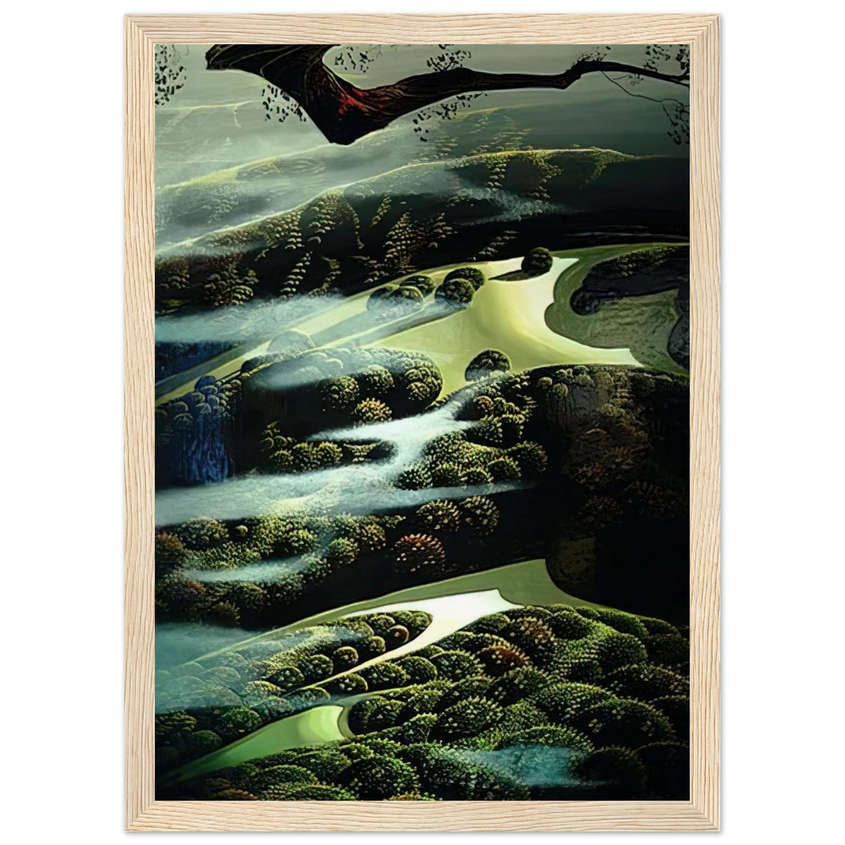 Carmel Valley Memory Framed Poster | Eyvind Earle Framed Prints Wall Art | Eyvind Earle Prints