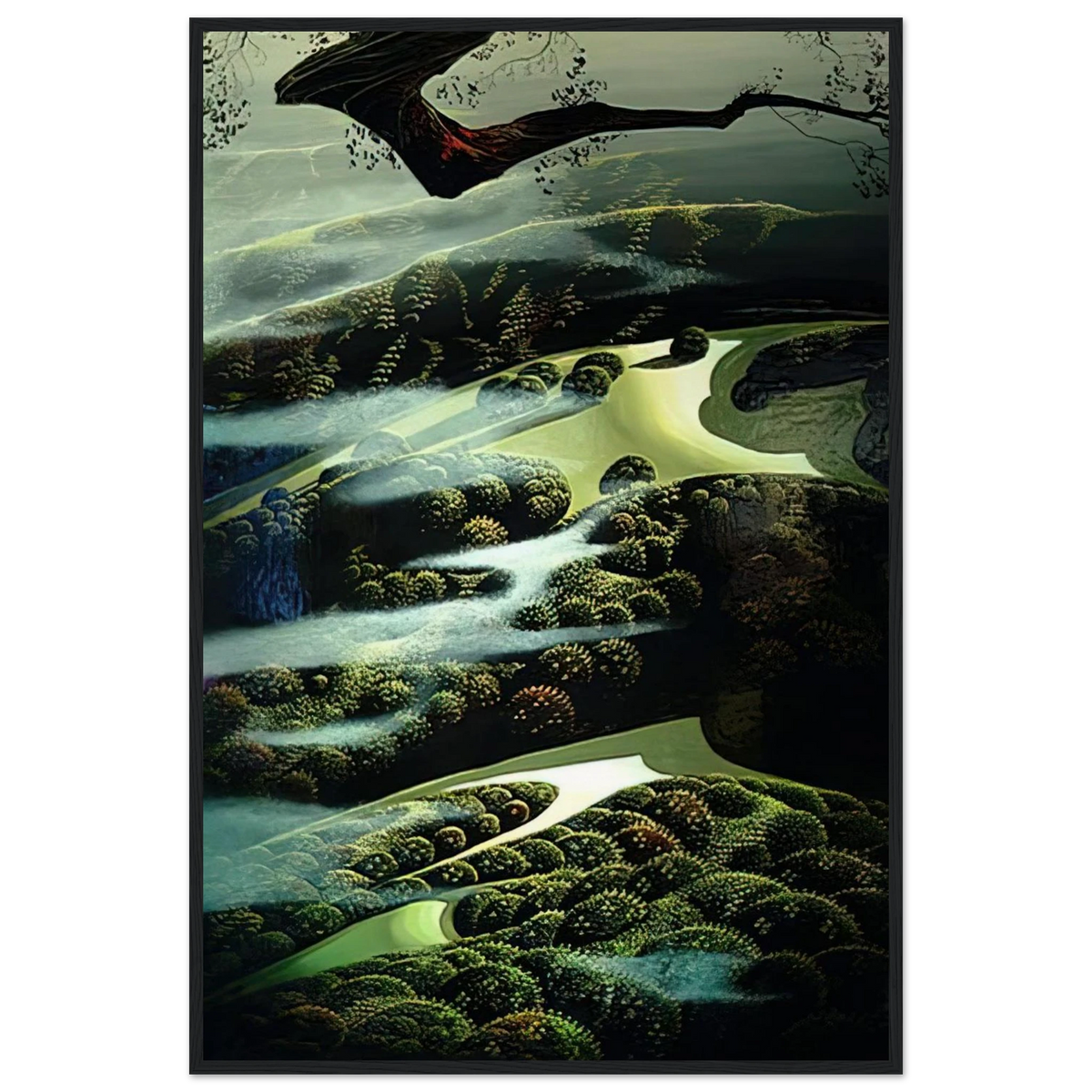 Carmel Valley Memory Framed Poster | Eyvind Earle Framed Prints Wall Art | Eyvind Earle Prints