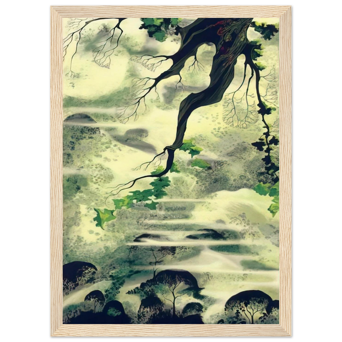Fog Bound Framed Poster | Eyvind Earle Framed Prints Wall Art | Eyvind Earle Prints
