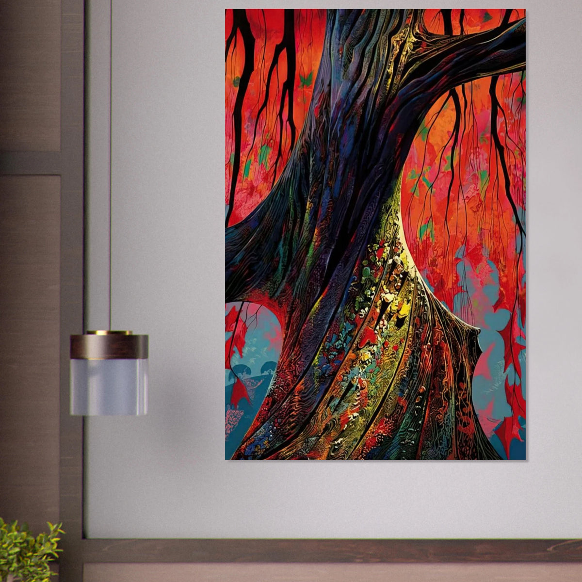 Fire red and gold Poster | Eyvind Earle Poster | Eyvind Earle Prints