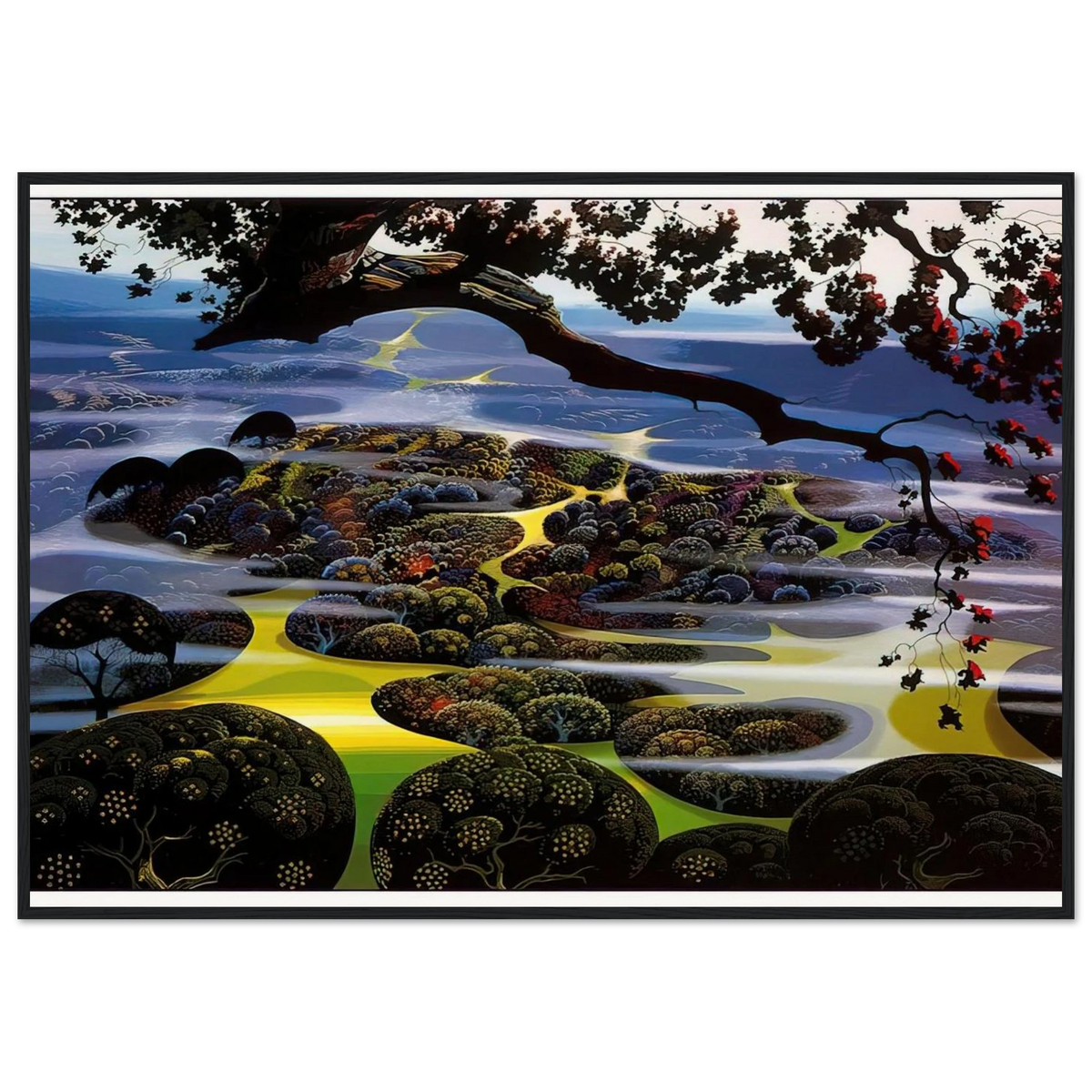 Mystic Mountain Framed Poster | Eyvind Earle Framed Prints Wall Art | Eyvind Earle Prints