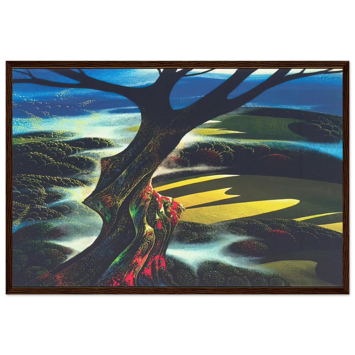 Autumn Shadows Framed Poster | Eyvind Earle Framed Prints Wall Art | Eyvind Earle Prints