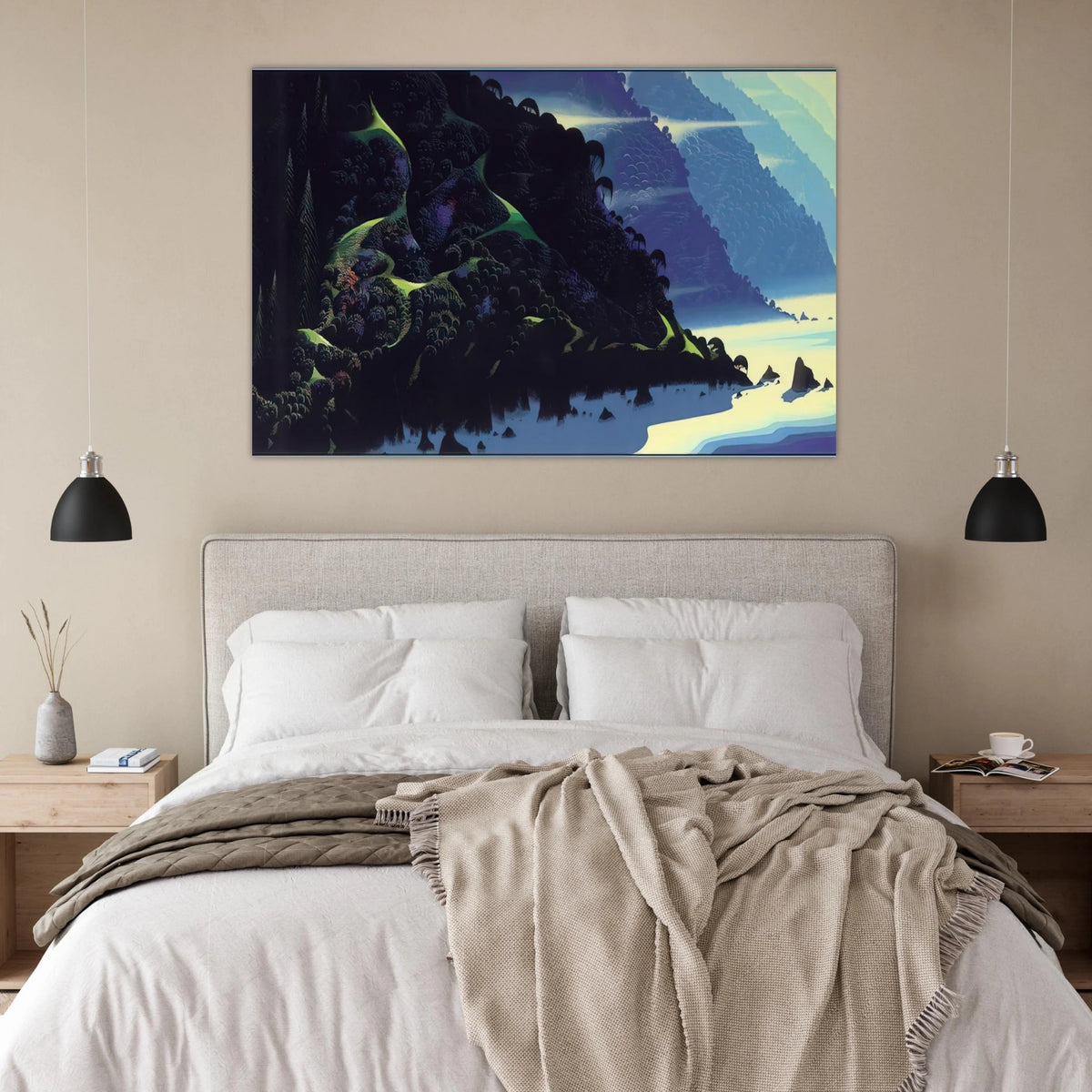 Blue Coastline Poster | Eyvind Earle Poster | Eyvind Earle Prints