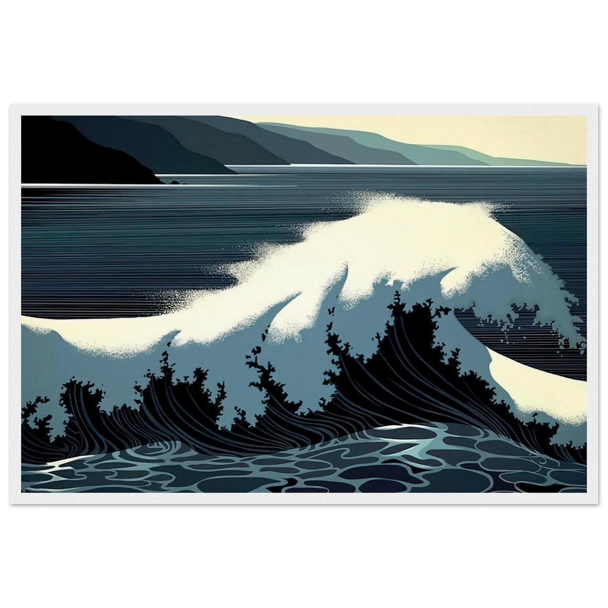 A Sounding of Surf Framed Poster | Eyvind Earle Framed Prints Wall Art | Eyvind Earle Prints