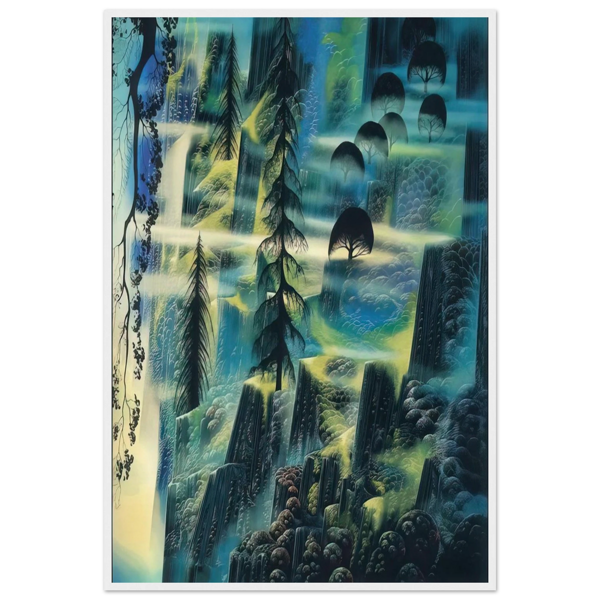 Where Eagles Fly Framed Poster | Eyvind Earle Framed Prints Wall Art | Eyvind Earle Prints
