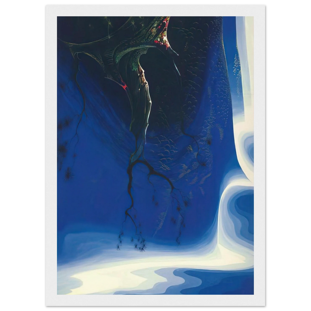 Blue Purple Mist Framed Poster | Eyvind Earle Framed Prints Wall Art | Eyvind Earle Prints