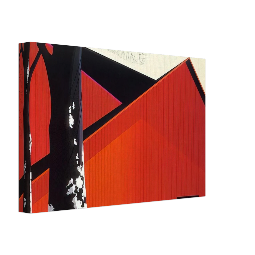 The Great Red Barn Canvas | Eyvind Earle Canvas | Eyvind Earle Prints