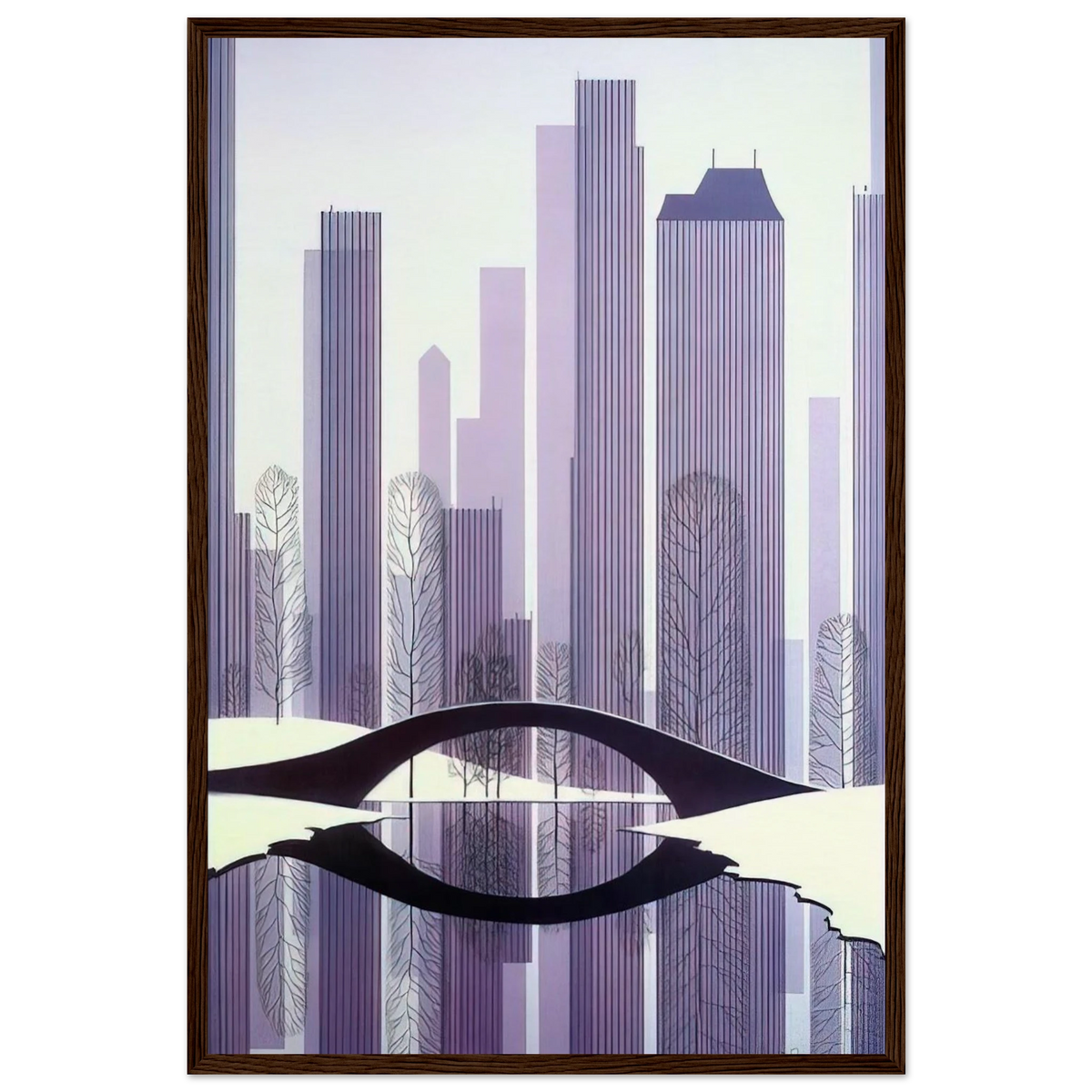 Central Park Framed Poster | Eyvind Earle Framed Prints Wall Art | Eyvind Earle Prints