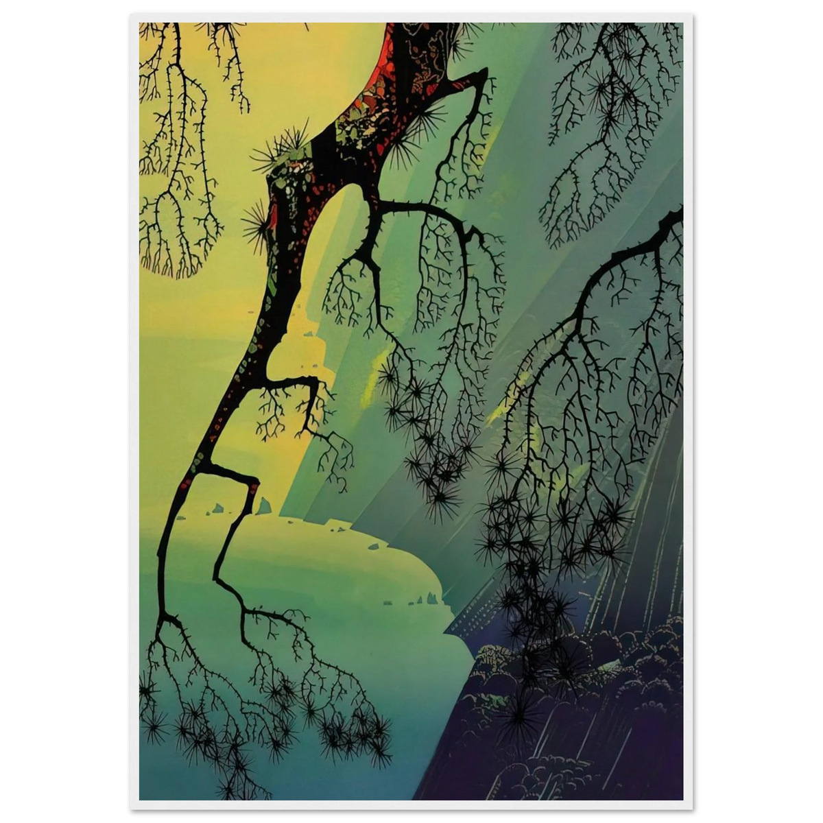 Fog Mist Framed Poster | Eyvind Earle Framed Prints Wall Art | Eyvind Earle Prints
