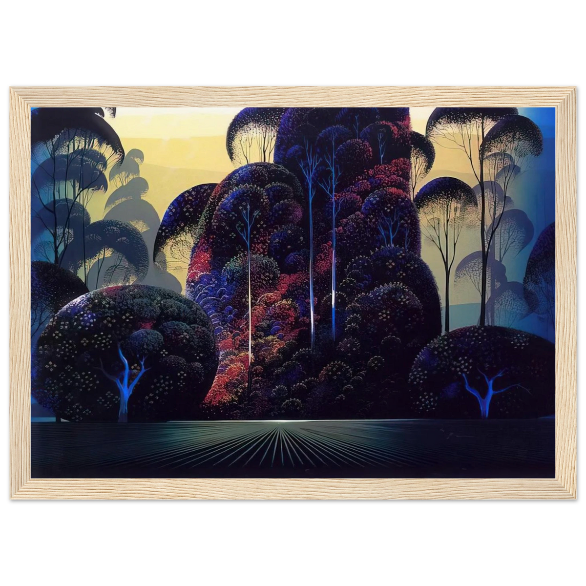 Mendocino Framed Poster | Eyvind Earle Framed Prints Wall Art | Eyvind Earle Prints