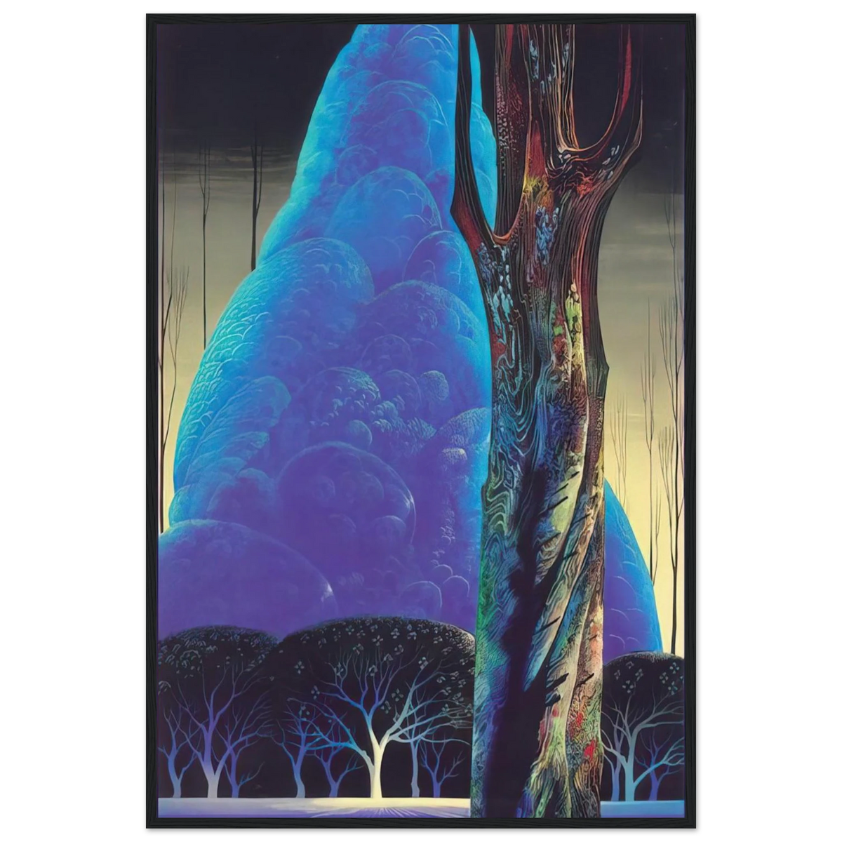 Blue Nocturne Framed Poster | Eyvind Earle Framed Prints Wall Art | Eyvind Earle Prints