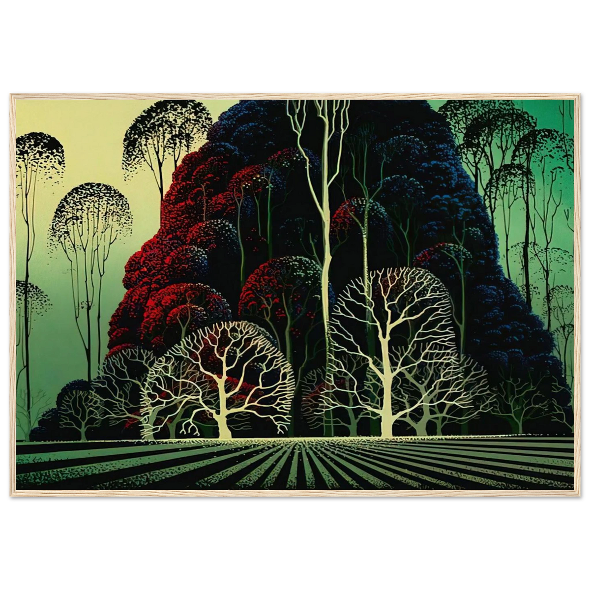 Eucalyptus Forest Framed Poster | Eyvind Earle Framed Prints Wall Art | Eyvind Earle Prints