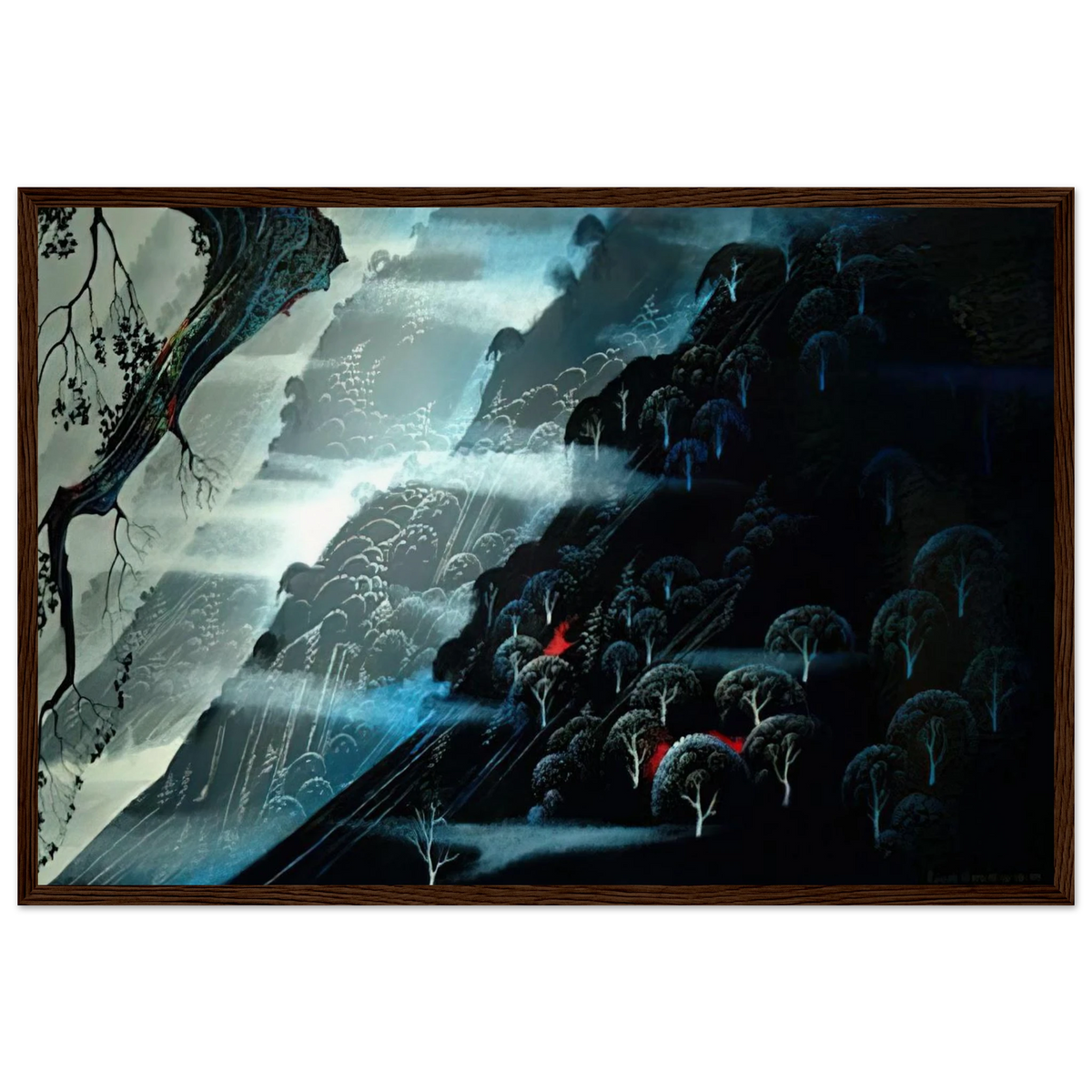 Coastline Fogl Framed Poster | Eyvind Earle Framed Prints Wall Art | Eyvind Earle Prints