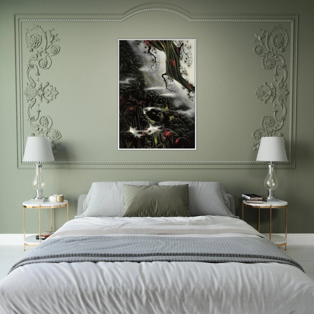 Wisps of Fog and Branch Framed Poster | Eyvind Earle Framed Prints Wall Art | Eyvind Earle Prints