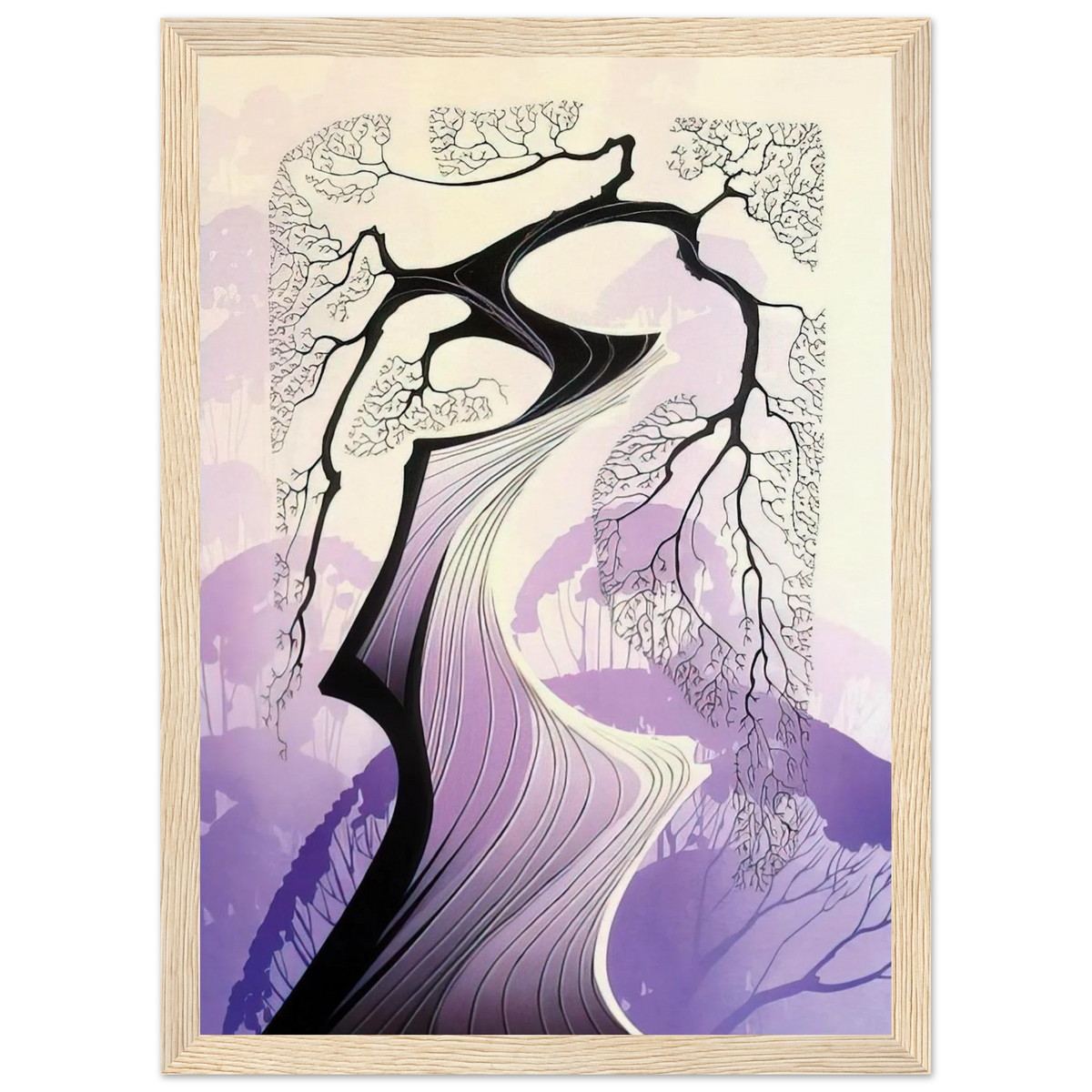 Carmel Cypress Framed Poster | Eyvind Earle Framed Prints Wall Art | Eyvind Earle Prints