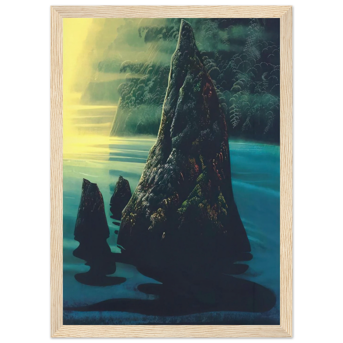 The Rock Framed Poster | Eyvind Earle Framed Prints Wall Art | Eyvind Earle Prints