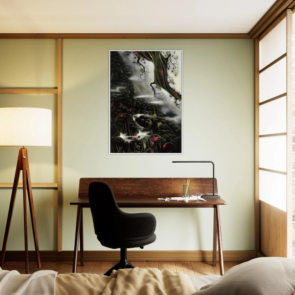 Wisps of Fog and Branch Framed Poster | Eyvind Earle Framed Prints Wall Art | Eyvind Earle Prints