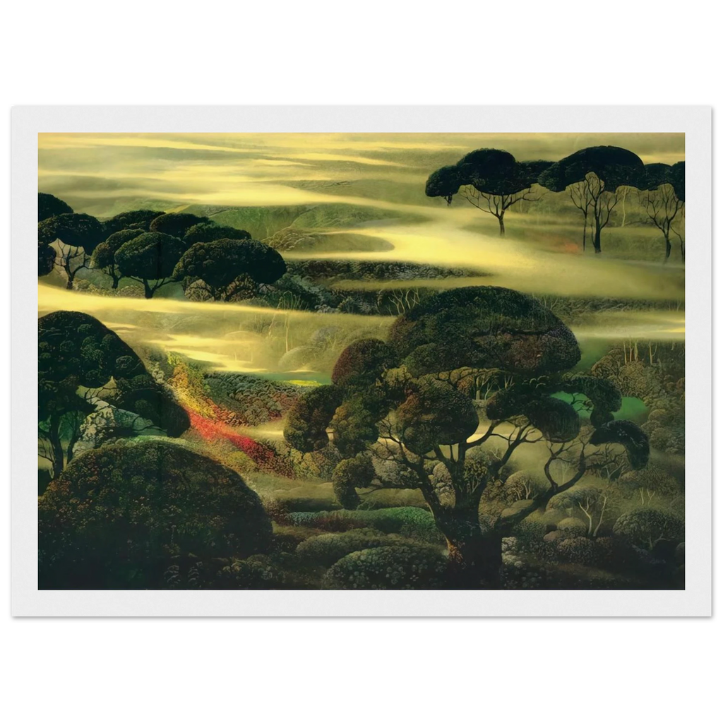 Forest in Fog Framed Poster | Eyvind Earle Framed Prints Wall Art | Eyvind Earle Prints