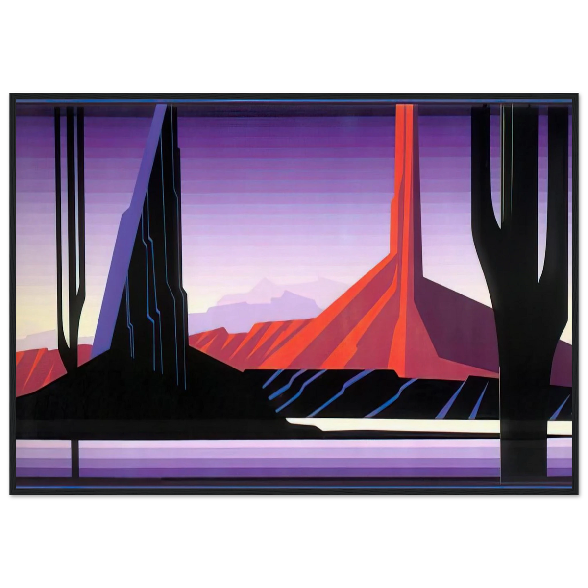 Beneath A Silent Sky Framed Poster | Eyvind Earle Framed Prints Wall Art | Eyvind Earle Prints