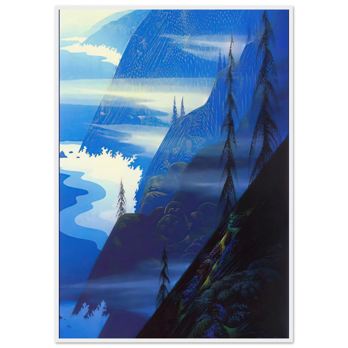 Stardust blue Framed Poster | Eyvind Earle Framed Prints Wall Art | Eyvind Earle Prints
