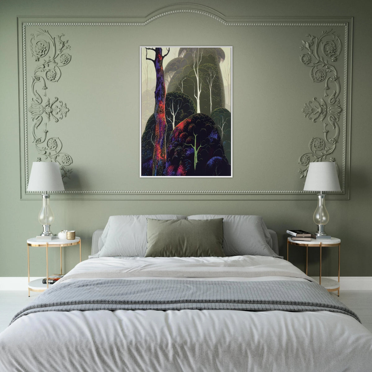 Early Autumn Framed Poster | Eyvind Earle Framed Prints Wall Art | Eyvind Earle Prints
