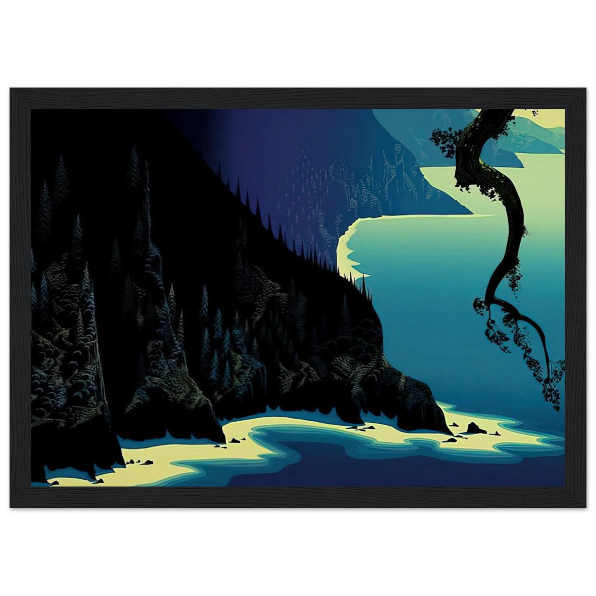 Big Sur Framed Poster | Eyvind Earle Framed Prints Wall Art | Eyvind Earle Prints
