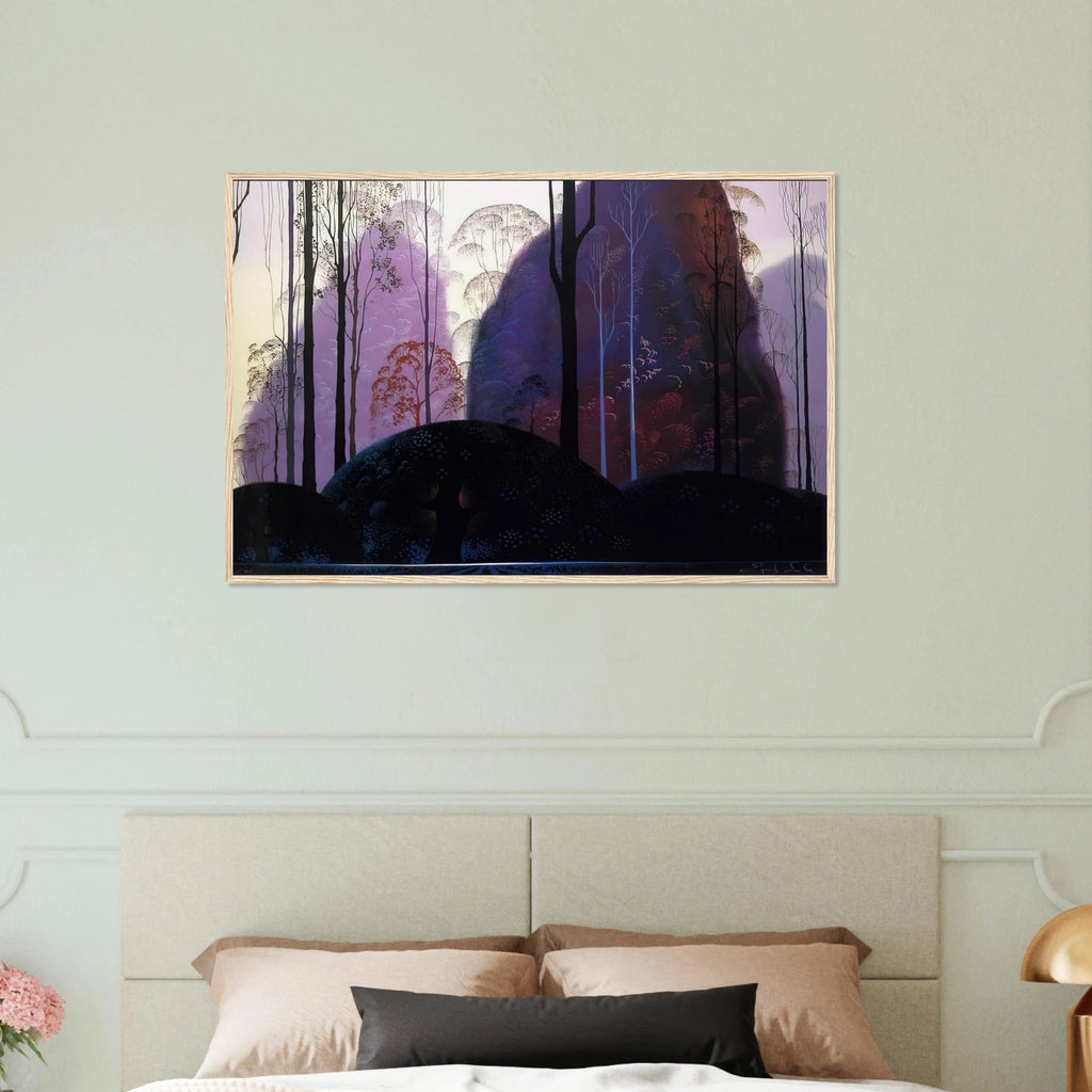 Mauve Redand Purple Framed Poster | Eyvind Earle Framed Prints Wall Art | Eyvind Earle Prints