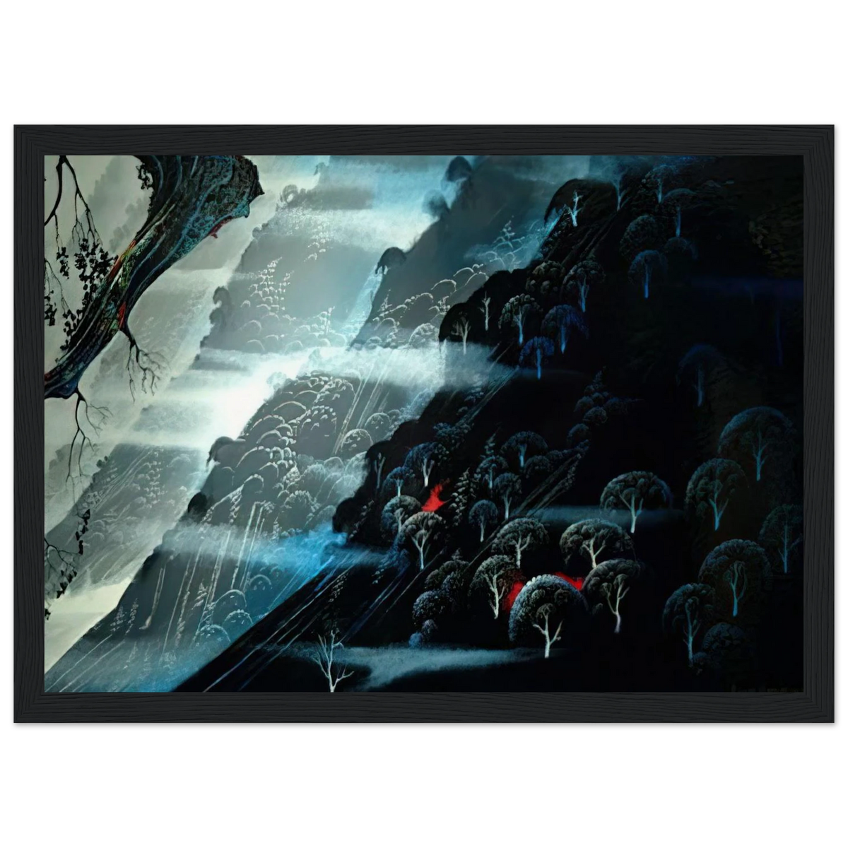 Coastline Fogl Framed Poster | Eyvind Earle Framed Prints Wall Art | Eyvind Earle Prints