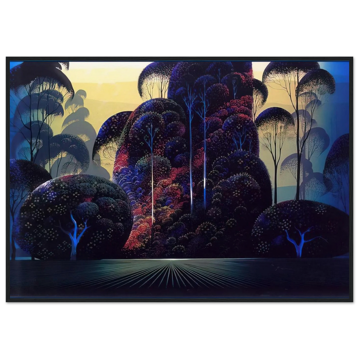 Mendocino Framed Poster | Eyvind Earle Framed Prints Wall Art | Eyvind Earle Prints