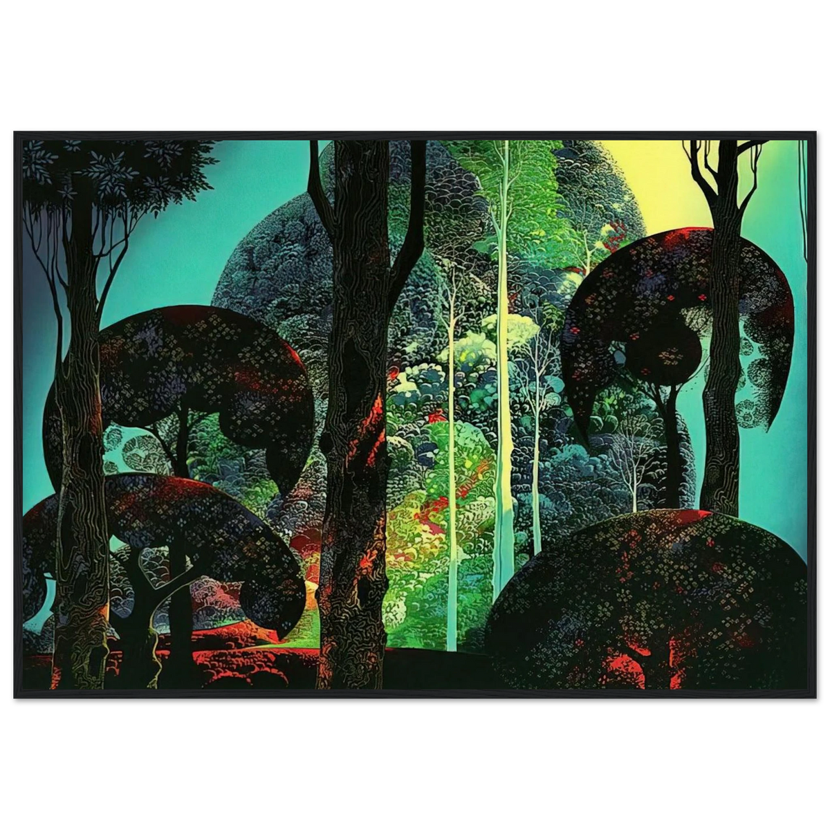Fired by Sun Framed Poster | Eyvind Earle Framed Prints Wall Art | Eyvind Earle Prints