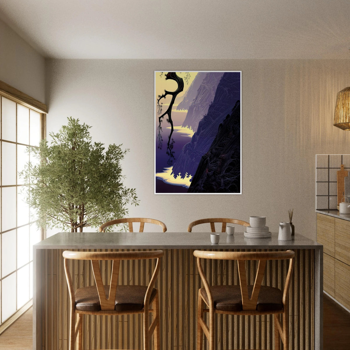 Purple Mist Framed Poster | Eyvind Earle Framed Prints Wall Art | Eyvind Earle Prints