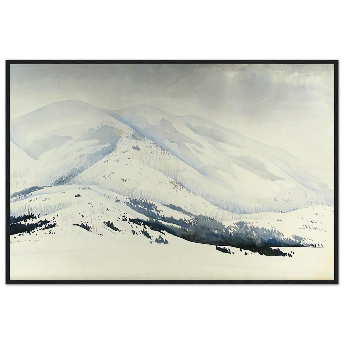 Snowy Mountain Framed Poster | Eyvind Earle Framed Prints Wall Art | Eyvind Earle Prints