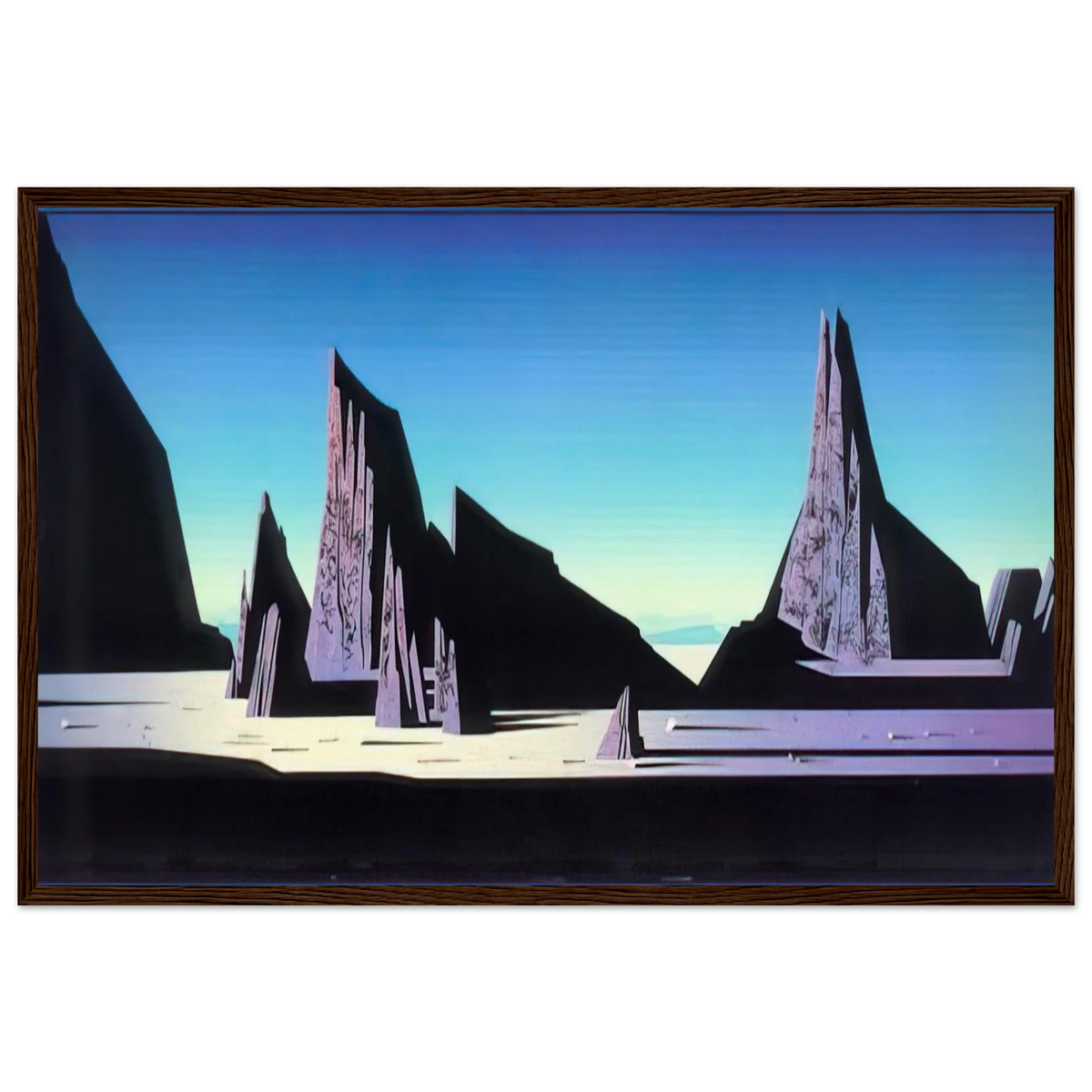 Desert Rocks Framed Poster | Eyvind Earle Framed Prints Wall Art | Eyvind Earle Prints