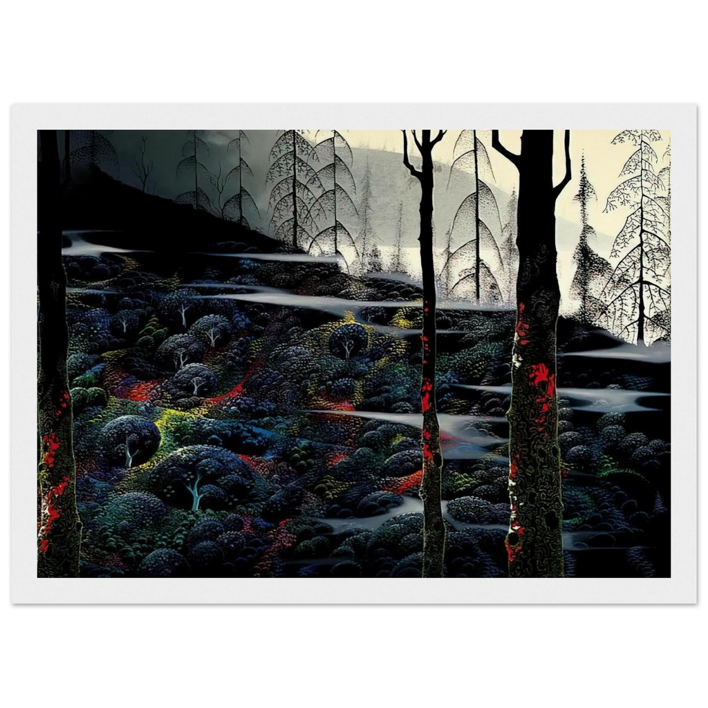 Dawn's First Light Framed Poster | Eyvind Earle Framed Prints Wall Art | Eyvind Earle Prints