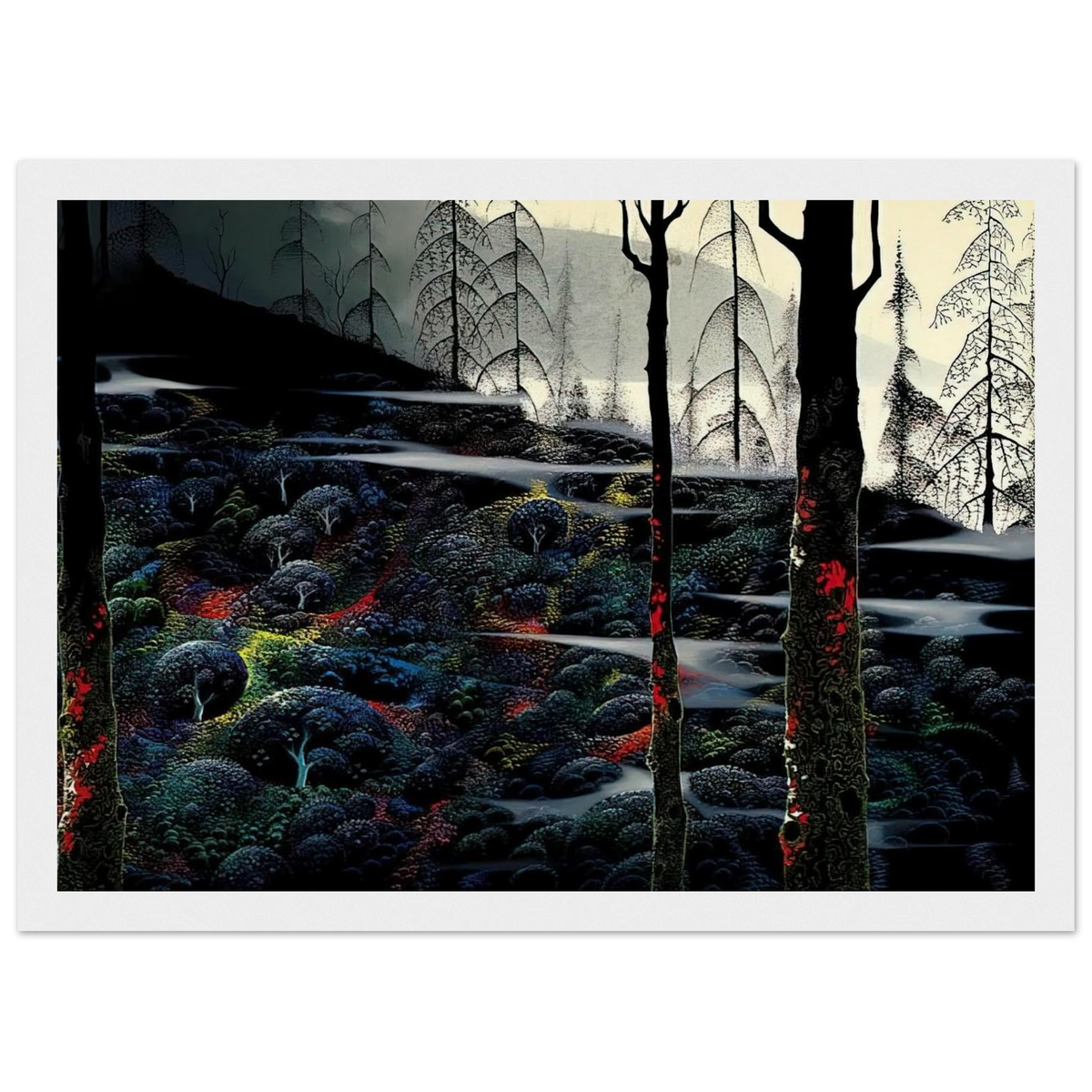 Dawn's First Light Framed Poster | Eyvind Earle Framed Prints Wall Art | Eyvind Earle Prints