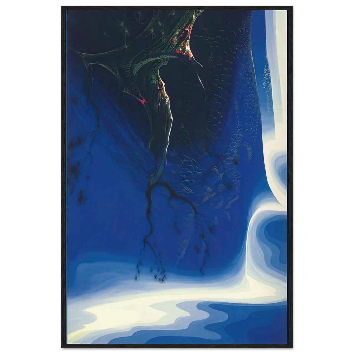 Blue Purple Mist Framed Poster | Eyvind Earle Framed Prints Wall Art | Eyvind Earle Prints