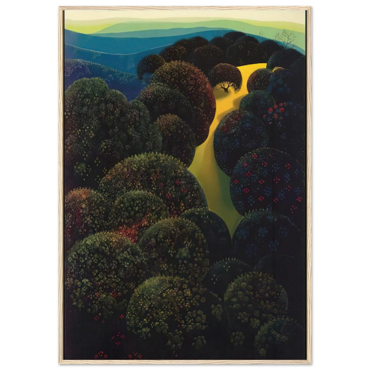 Hidden Pasture Framed Poster | Eyvind Earle Framed Prints Wall Art | Eyvind Earle Prints